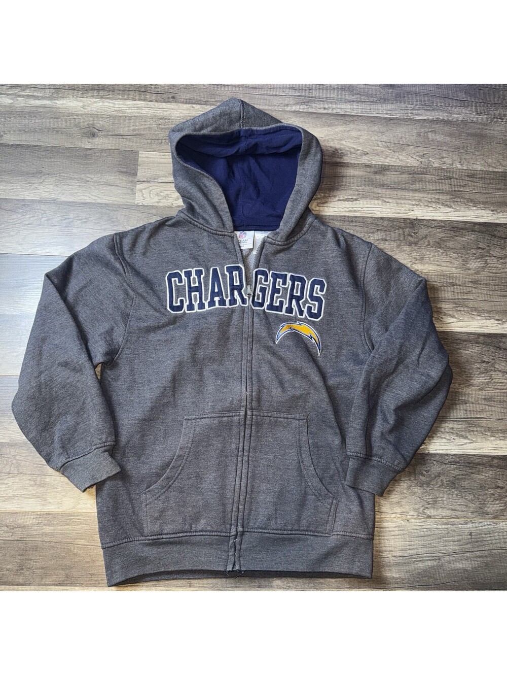 Los Angeles Chargers  Hoodie Boys Large 12/14 NFL Team Football Zip-UP